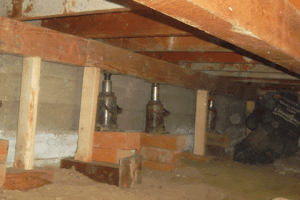 Home Foundation Repair and Leveling in Progress