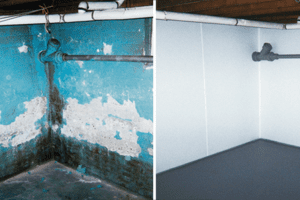 Basement Leaking Repair Before And After