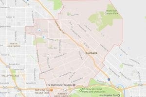 Burbank CA Map