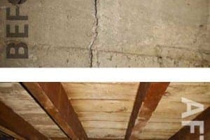 House Foundation Crack Repair Before & After