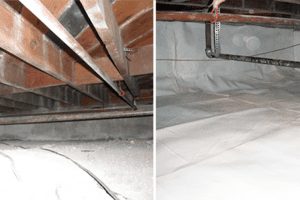 Crawl Space Before And After Cleaning and Repair