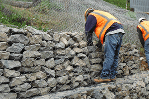 We Build Gabion Wall Banner
