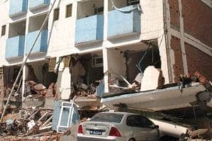 Broken Building after Earthquake